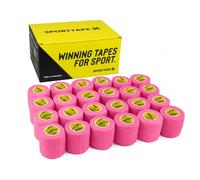 SPORTTAPE Football Sock Tape - 24 Rolls, 5cm x 4.5m, Pink - Self-Adhesive