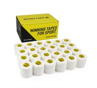 SPORTTAPE Football Sock Tape - 24 Rolls, 5cm x 4.5m, White - Self-Adhesive
