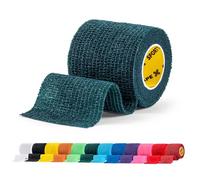 SPORTTAPE Football Sock Tape, 5cm x 4.5m, Dark Green - Self-Adhesive Cohesive Bandage, Compression Wrap & Sports Stretch Tape for Ankles, Joints, Socks, Vet & Pet Wrap for Dogs, Horses - Single Roll