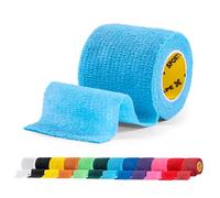 SPORTTAPE Football Sock Tape, 5cm x 4.5m, Sky Blue- Self-Adhesive Cohesive Bandage, Compression Wrap & Sports Stretch Tape for Ankles, Joints, Socks, Vet & Pet Wrap for Dogs, Horses - Single Roll