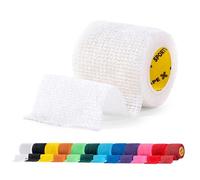 SPORTTAPE Football Sock Tape, 5cm x 4.5m, White- Self-Adhesive Cohesive Bandage, Compression Wrap & Sports Stretch Tape for Ankles, Joints, Socks, Vet & Pet Wrap for Dogs, Horses - Single Roll