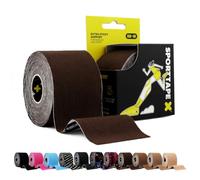 SPORTTAPE Kinesiology Tape - 5cm x 5m Roll - Dark Brown | Kinetic Sports Tape, Waterproof & Hypoallergenic Skin Tones | Physio & Muscle Injury Support for Shoulder, Knee, Shin, Ankle, Joint & Body