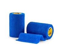 SPORTTAPE Self-Adhesive Cohesive Bandage, 2 Rolls - 7.5cm x 4.5m, Blue