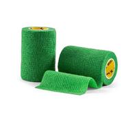 SPORTTAPE Self-Adhesive Cohesive Bandage, 2 Rolls - 7.5cm x 4.5m, Green