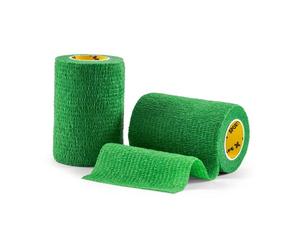 SPORTTAPE Self-Adhesive Cohesive Bandage, 2 Rolls - 7.5cm x 4.5m, Green