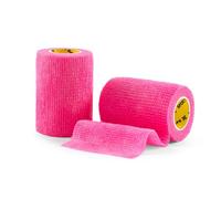 SPORTTAPE Self-Adhesive Cohesive Bandage, 2 Rolls - 7.5cm x 4.5m, Pink
