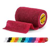 SPORTTAPE Self-Adhesive Cohesive Bandage, 7.5cm x 4.5m, Maroon Single Roll