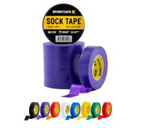 SPORTTAPE Sock Tape - 6 Rolls, Purple - 1.9cm x 20m, PVC Insulating Tape