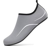 sportvibe Beach Shoes Water Shoes Lightweight Swim Quick Dry Aqua Breathable Barefoot for Women Men Surfing Running Driving Pool Sea Yoga (Grey,7.5 UK/41 EU)