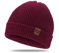 sportvibe Knit Cuffed Beanie for Men and Women, Stretchy Soft Warm Daily Cuffed Unisex Winter Fisherman Hats, Gifts for Women/Men/Him/Dad,Red