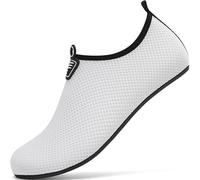 sportvibe Water Shoes Beach Shoes Lightweight Barefoot Aqua Quick Dry Breathable Swim for Women Men Surfing Running Driving Pool Yoga (White,3 UK/35 EU)