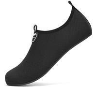 sportvibe Water Shoes Beach Shoes Lightweight Barefoot Aqua Quick Dry Breathable Swim for Women Men Surfing Running Driving Pool Yoga (Black,10.5 UK/45 EU)