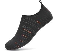 sportvibe Water Shoes Beach Shoes Women Men Barefoot Lightweight Aqua Quick Dry Breathable Swim for Surfing Running Driving Pool Yoga (Black Orange,6.5 UK/40 EU)