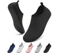 sportvibe Water Shoes Men Beach Shoes Women Lightweight Swim Barefoot Quick Dry Breathable Aqua for Surfing Running Driving Pool Yoga (Black,9 UK/43 EU)