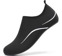 sportvibe Water Shoes Womens Beach Swim Shoes Mens Aqua Shoes Quick Drying Barefoot for Sea Surfing Kayaking Pool Yoga (Black,8 UK/42 EU)