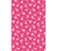 Sporty 6x9" Lined Picklball Notebook: Cute Journal with Pickleball Paddles and Balls in Black and Pink