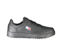 Sporty Black Lace-Up Trainers with Print Logo - male - Tommy Hilfiger - Sneakers - Black - 9 UK - Shoes 9 UK