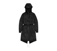 Sporty Black Parka with Fishtail Hem - male - Rains - Rain Jackets - Black - XL - Jackets XL