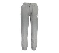 Sporty Gray Mens Trousers Embroidered Logo - male - La Martina - Sweatpants - Gray - XL - Trousers XL