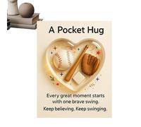 Sporty Greeting Card - Stable Acrylic Material, Heart Shaped Design, Compact Portable Size, Versatile Inspirational Keepsake | Motivational Encouragement Card for Athletes Boys Thread
