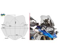 Sporty Low Smoke Fairing GIVI BMW R 1200 GS 2016