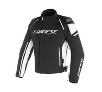 Sporty Motorcycle Jacket Autumn Winter Dainese Racing 3 Dry Black White 948