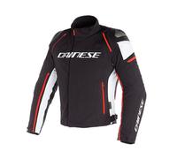 Sporty Motorcycle Jacket Autumn Winter Dainese Racing 3 Dry Black White Red N32