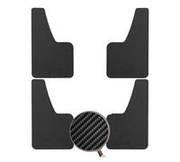 Sporty Mud Flaps Car Universal Black RED Carbon Fiber Effect Splash Guards Mud Flaps Molded Mudguards Fender Cover(4pcs Black)