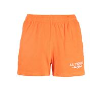 Sporty & Rich logo-embroidered cotton shorts - Orange M