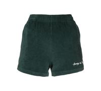 Sporty & Rich logo-embroidered terry-cloth track shorts - Green XS