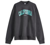 Sporty & Rich Women's California Crewneck Faded Black Spring Green/White XS