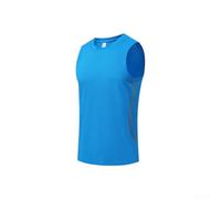 Sporty Sleeveless Top with Side Stitching Detail(Royal Blue XL)