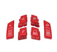 Sporty Steering Wheel Control Button Set, 6PCS Decorative Interior ABS Replacement, Fits 1 3 Series E90 E92 E93 E81 E82 E87 E88 - Upgrade Your Car, Durable ABS Construction, Easy (Red)