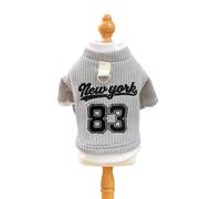 Sporty Sweatshirt For Dog Puppy Clothes Knitted Pet Harness Coat Small Medium Animal Outfit Gray Dachshund Poodle Accessories(XS(old))