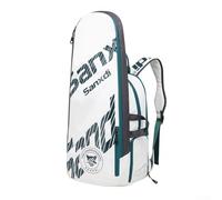Sporty Tennis Paddle Backpack Constructed From Polyester And EVA With Racket Protection Laptop Storage And Shoe Pocket(White)