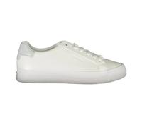 Sporty White Lace-Up Trainers Contrast Logo - female - Calvin Klein - Sneakers - White - 7 UK - Shoes 7 UK