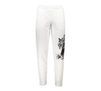 Sporty White Men's Trousers with Elastic Waist - male - Cavalli Class - Sweatpants - White - L - Trousers L