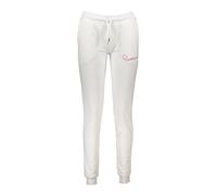 Sporty White Women's Trousers with Embroidery, female, Cavalli Class, Sweatpants, White, 2XL, Trousers 2XL