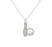 Sportybella Bowling Necklace,Bowling Jewelry, Bowling Ball and Pin Charm Pendant, Bowling Gifts for Women and Teens,- Bowler Gift