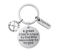 Sportybella Field Hockey Coach Keychain, Field Hockey Coach Gifts, Great Coach is Hard to Find But Impossible to Forget Keychain for Men and Women
