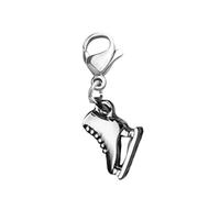 Sportybella Figure Skating Clip on Charm, Zipper Pull, Purse/Lanyard/Case/Bracelet Charm, Figure Skating Charms for DIY Jewelry Making Gifts for Figure Skaters., Metal, No Gemstone