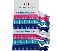 Sportybella Irish Dance Hair Ties, Dance Gift, Dance Hair Accessories For Girls, No Crease, No Tug Elastic Hair Ties Set. Ponytail Holders for Irish Step Dancers, Dance Team, Recital Gifts 7pcs.