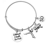 Sportybella Martial Arts Bracelet - Charm Bracelet - Karate, Judo, MMA, Taekwondo, or Jiu Jitsu Jewelry Gift, 6cm- adjustable to fit most wrist sizes, Silver Plated Stainless Steel, no gemstone