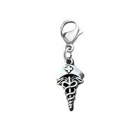 Sportybella NurseClip on Charm, Zipper Pull, Purse/Lanyard/Case/Bracelet Charm, Nurse Charms for DIY Jewelry Making Gifts for Nurses, Metal, No Gemstone