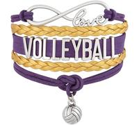 SportyBella Volleyball Gifts for Women and Teens - Purple Volleyball Bracelet, Jewelry, Birthday and Graduation Gifts for Her, Team Gifts, and Accessories
