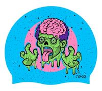 SportySwim Halloween Swim Cap Non-Slip Silicone Swim Hat (Brains)