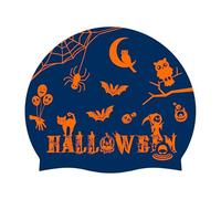 SportySwim Halloween Swim Cap - One Size Non-Slip Silicone Swim Hat