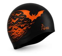 SportySwim Halloween Swim Cap - One Size Non-Slip Silicone Swim Hat (Bats)