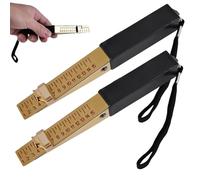 SPORWAY 0.5mm Wedge Vernier Gauge: 2 Pcs Copper Fire Door Gap Measuring Tool, Precision Feeler Gauges for Engineering Inspection, for Gap Verification (0-15mm)