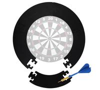SPORWAY Dartboard Surround Ring: 5-Piece Dart Board Wall Protector, Tool-Free Assembly Black Jigsaw Dartboard Surround, for Dartboard Enthusiasts (44x13x2.0cm/Black)